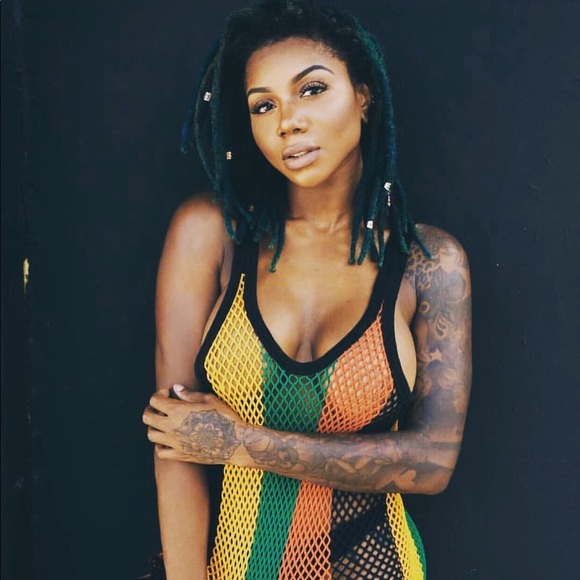 Women Rasta reggae mesh shirt and dress - Picture 1 of 3